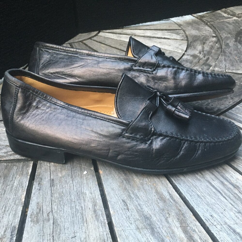 ALLEN EDMONDS ITALY BLACK LOAFER 9.5 EEE